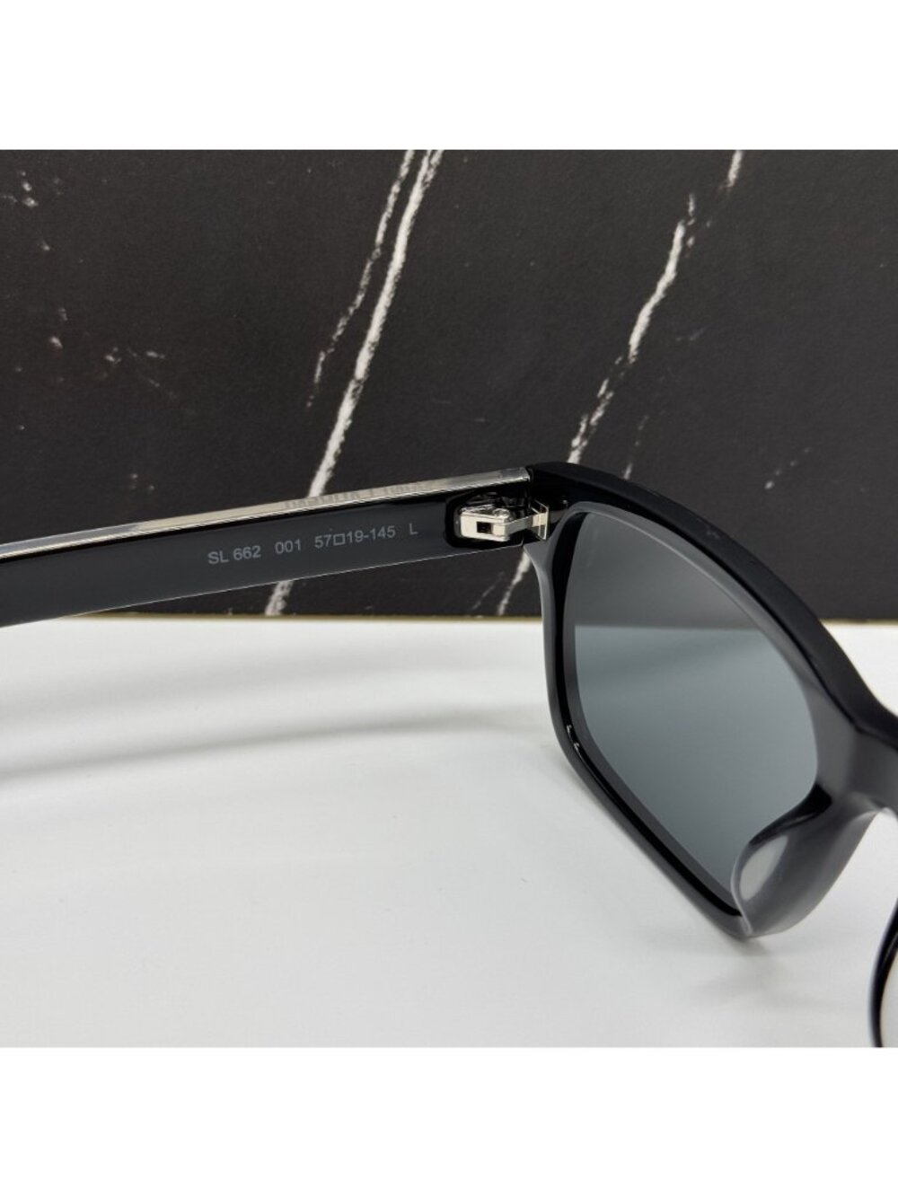 Saint Laurent SL662 001 Square Black Gray Sunglasses - Picture 8 of 10